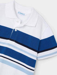 Polo m/curta riscas posiciona Azul (Marinho)  para Menino - Mayoral