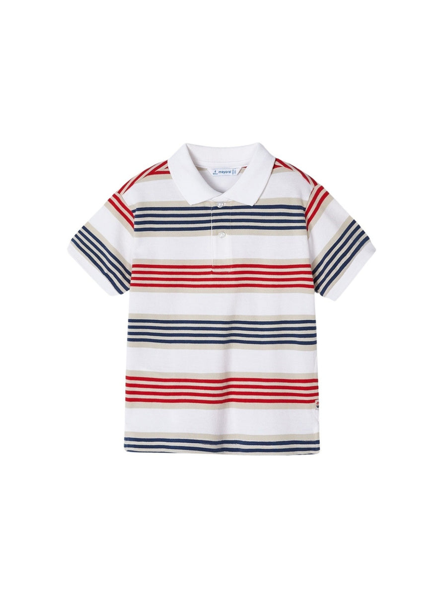 Polo m/curta riscas Melancia (Vermelho)  para Menino - Mayoral