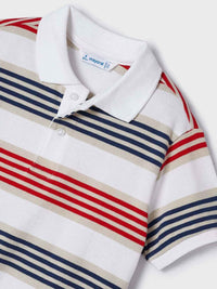 Polo m/curta riscas Melancia (Vermelho)  para Menino - Mayoral