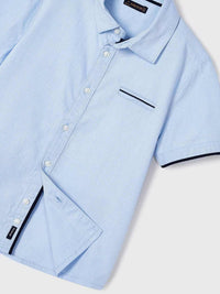 Camisa m/comp. suiting Celeste (Celeste)  para Menino - Mayoral