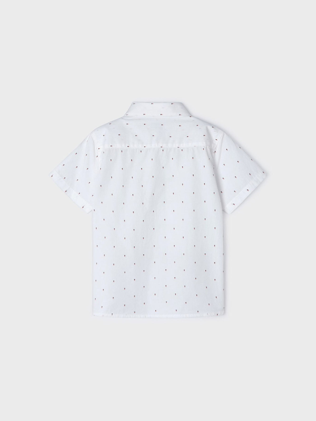 Camisa m/curta micro estampad Bco-melanc (Vermelho)  para Menino - Mayoral