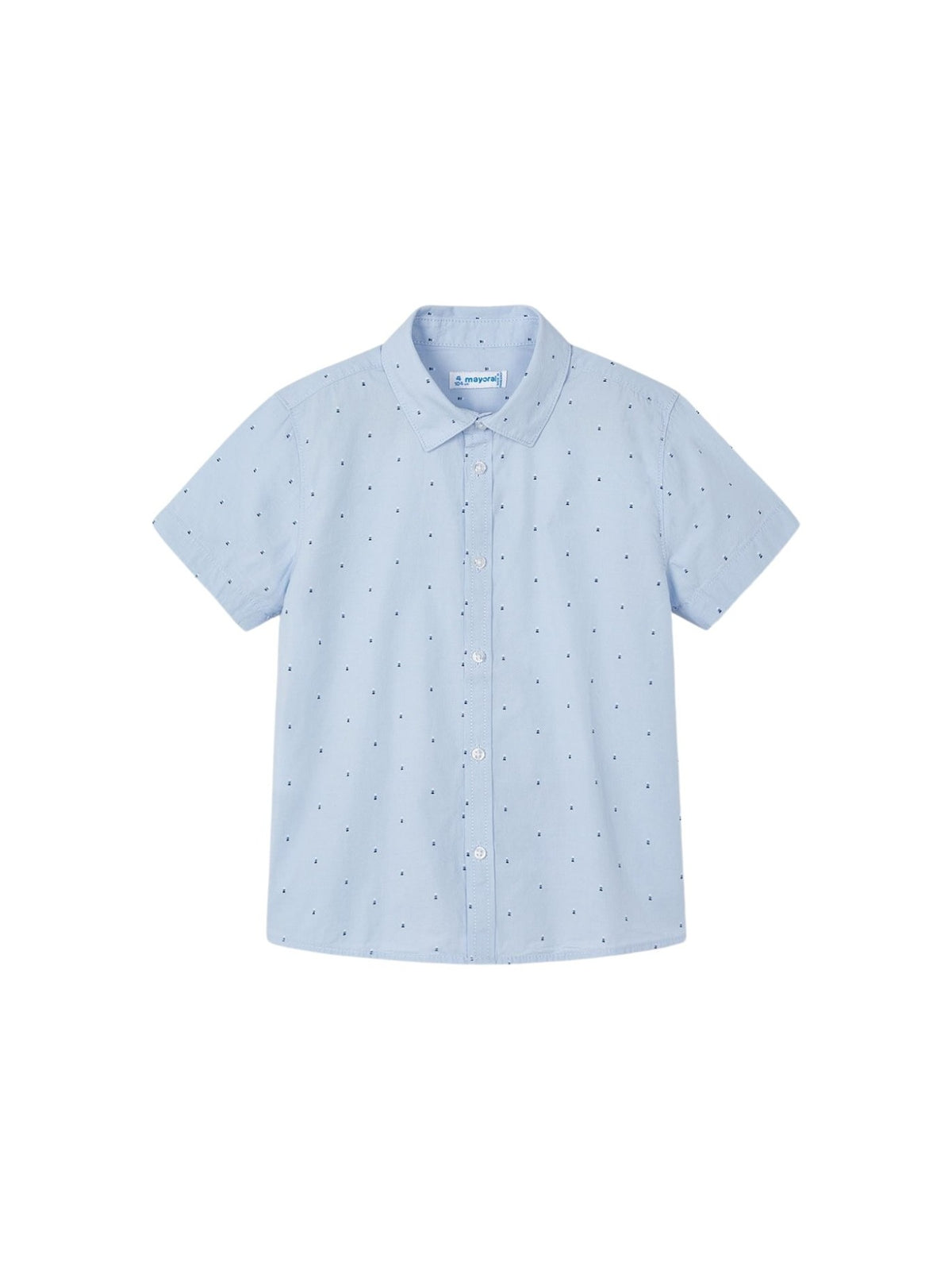 Camisa m/curta micro estampad Celeste (Celeste)  para Menino - Mayoral