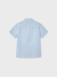 Camisa m/curta micro estampad Celeste (Celeste)  para Menino - Mayoral