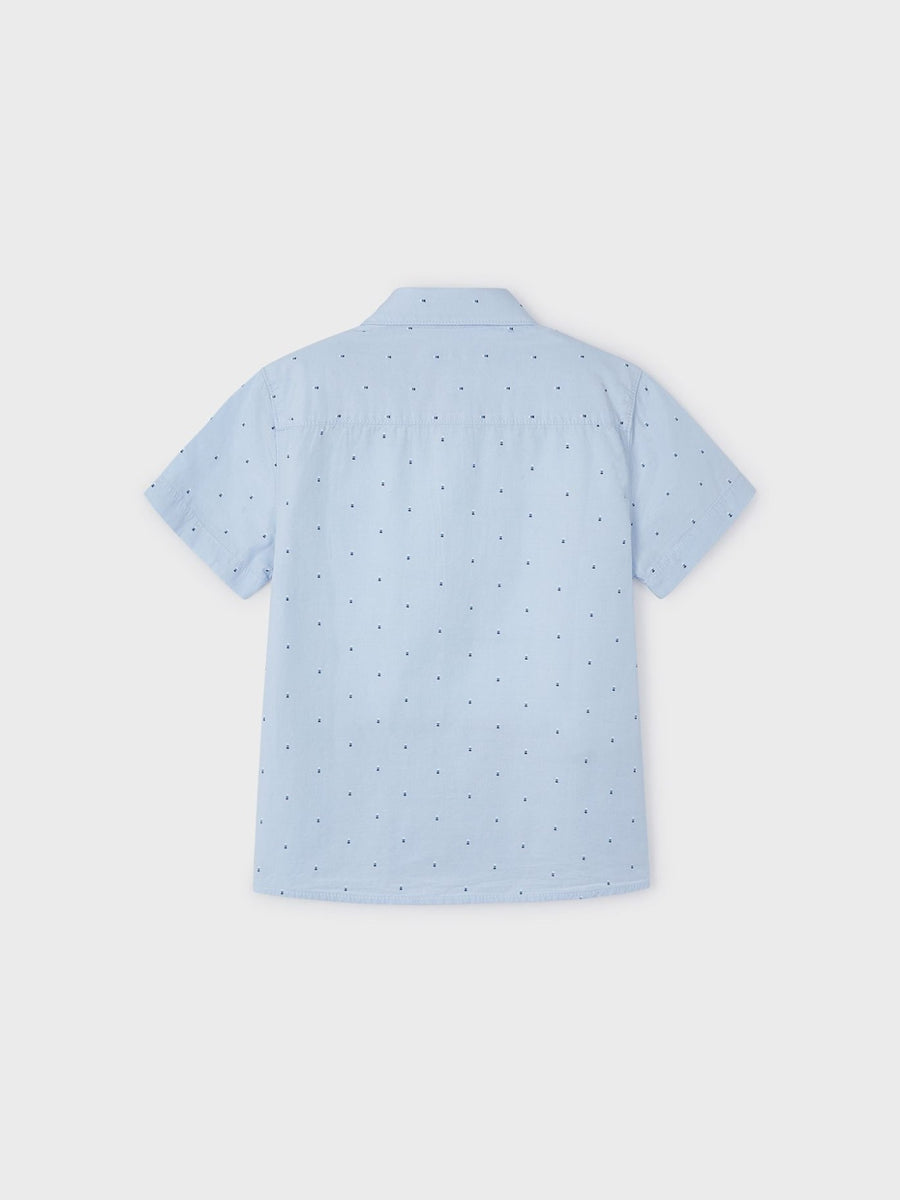 Camisa m/curta micro estampad Celeste (Celeste)  para Menino - Mayoral