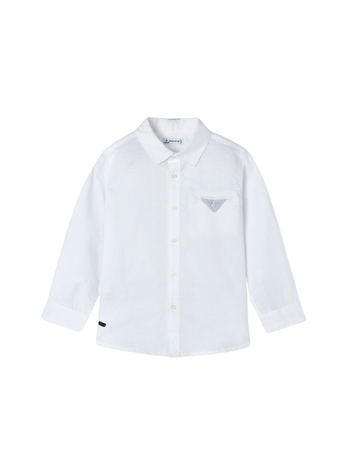 Camisa m/comp. linho suiting Branco (Branco)  para Menino - Mayoral