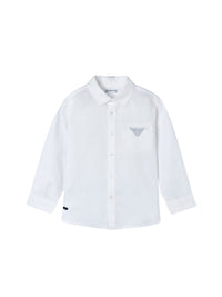 Camisa m/comp. linho suiting Branco (Branco)  para Menino - Mayoral