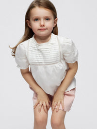 Túnica popelin Crú (Creme / Pérola)  para Menina - Mayoral
