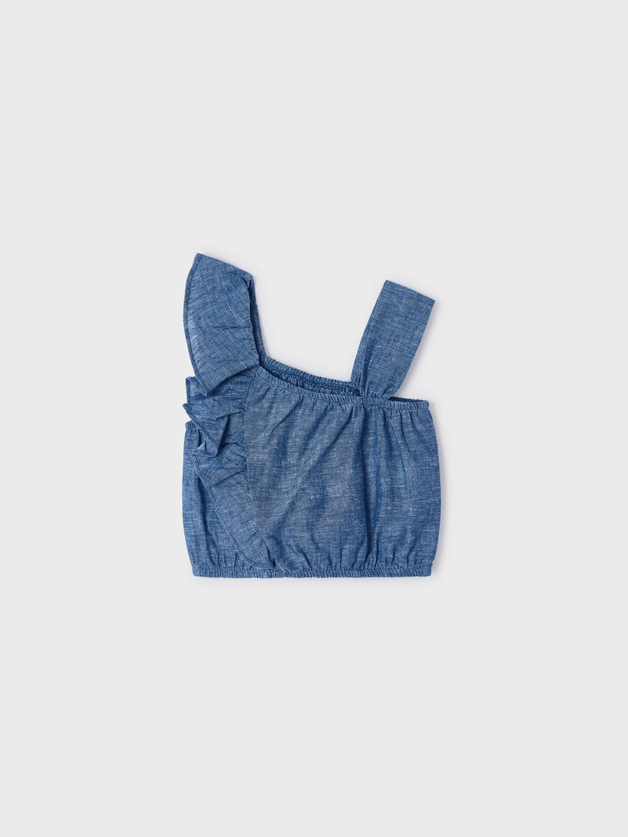 Túnica linho Azul blue (Azul)  para Menina - Mayoral