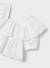 Túnica bordados Branco (Branco)  para Menina - Mayoral