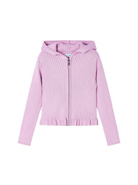 Casaco tricot canelado Rosa malva (Lilás)  para Menina - Mayoral