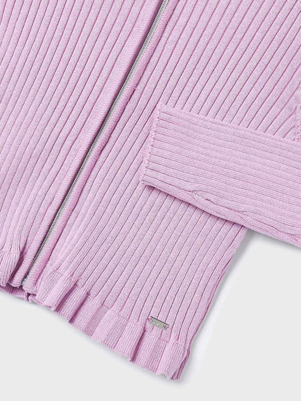 Casaco tricot canelado Rosa malva (Lilás)  para Menina - Mayoral