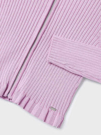 Casaco tricot canelado Rosa malva (Lilás)  para Menina - Mayoral