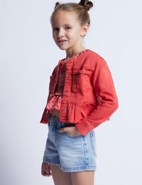 Blusão sarja Granadina (Vermelho)  para Menina - Mayoral