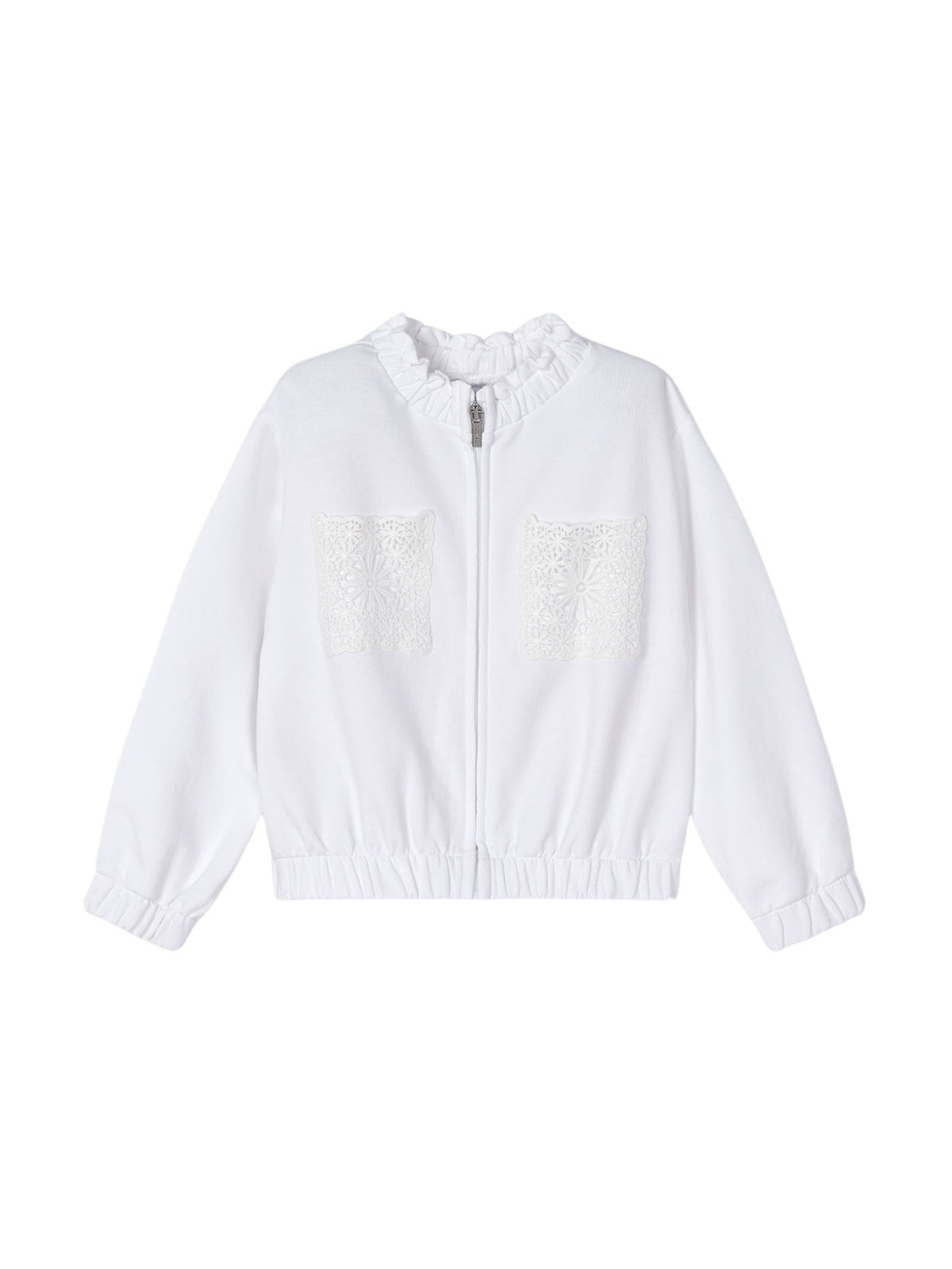 Casaco bolso guipur Branco (Branco)  para Menina - Mayoral