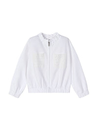 Casaco bolso guipur Branco (Branco)  para Menina - Mayoral