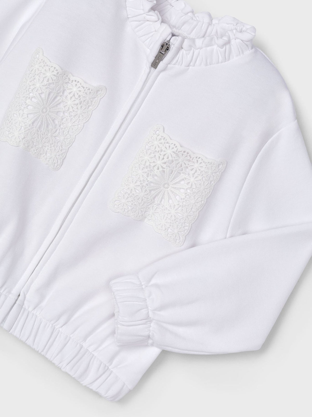 Casaco bolso guipur Branco (Branco)  para Menina - Mayoral