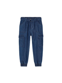 Calça algodão tencel Escuro (Marinho)  para Menina - Mayoral