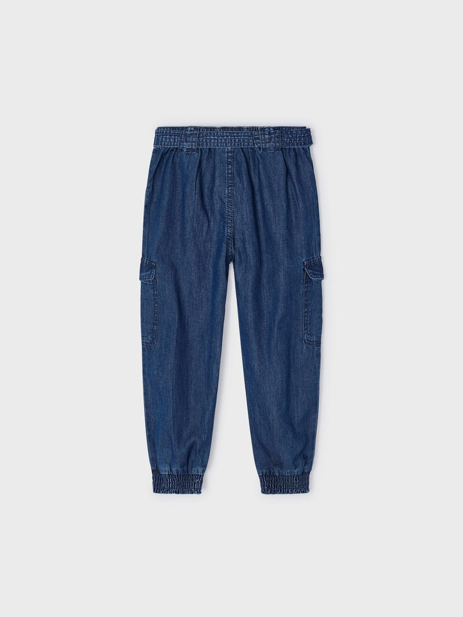 Calça algodão tencel Escuro (Marinho)  para Menina - Mayoral