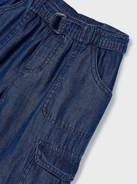 Calça algodão tencel Escuro (Marinho)  para Menina - Mayoral