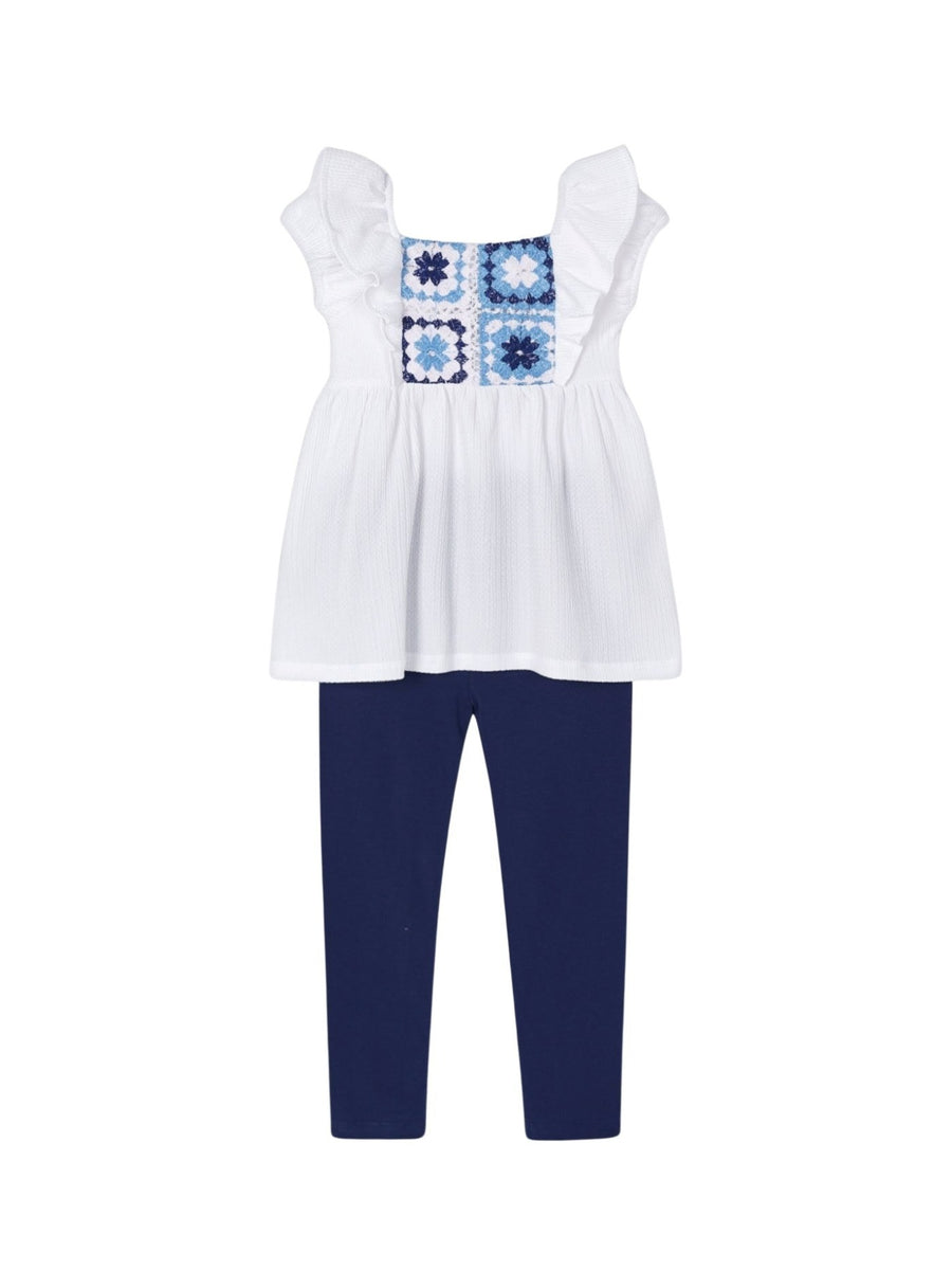 Conj. leggings crochet Marinho (Marinho)  para Menina - Mayoral