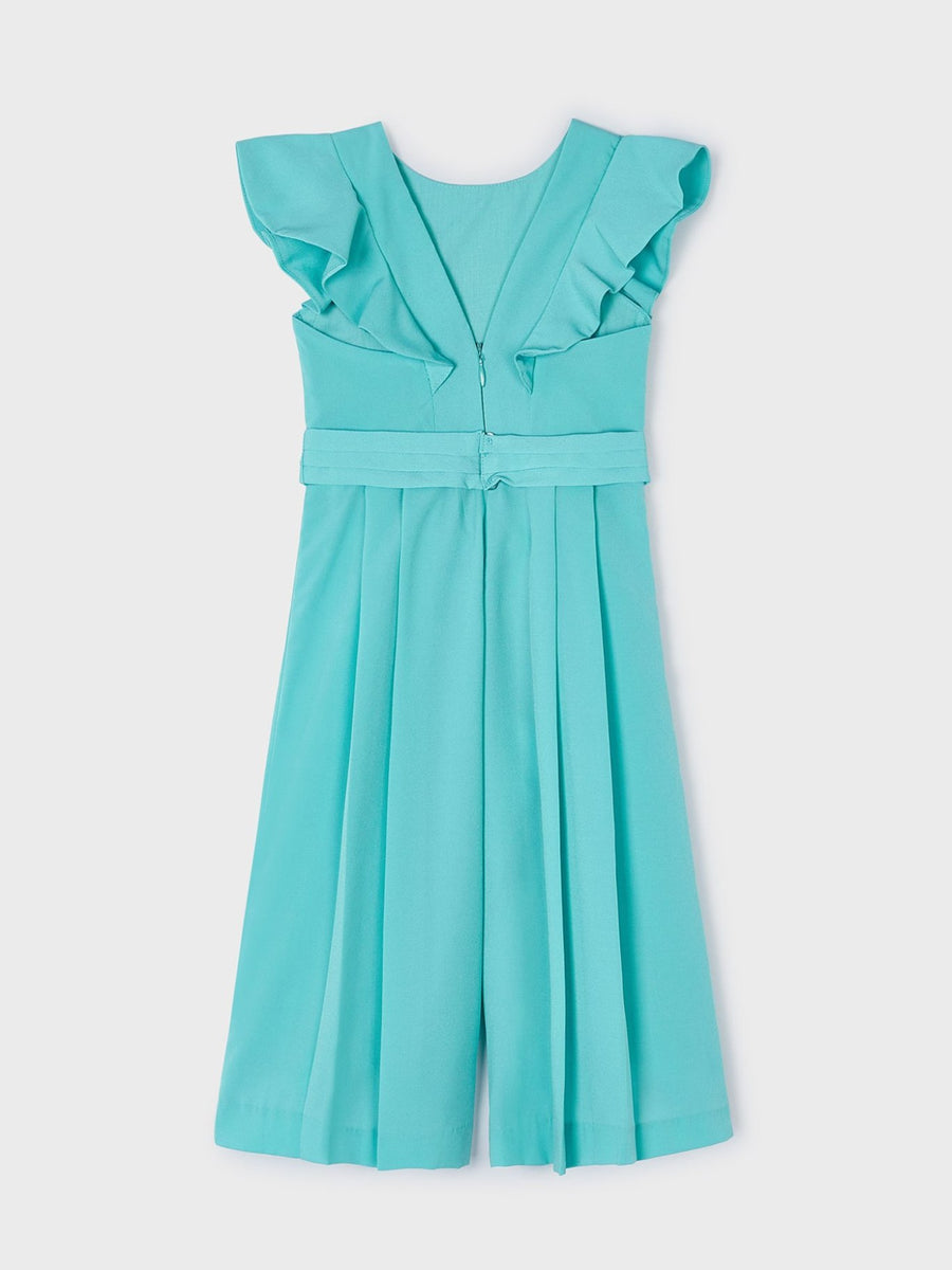 Macacão crepe Azul jade (Turquesa)  para Menina - Mayoral