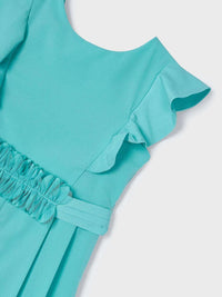 Macacão crepe Azul jade (Turquesa)  para Menina - Mayoral