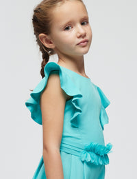 Macacão crepe Azul jade (Turquesa)  para Menina - Mayoral