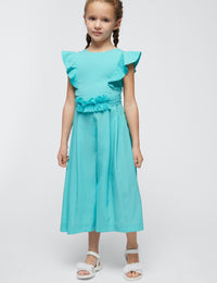 Macacão crepe Azul jade (Turquesa)  para Menina - Mayoral