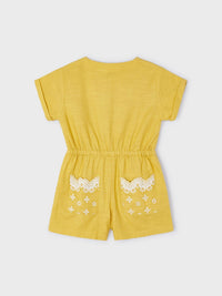 Macacão bordado Mel (Amarelo Ocre)  para Menina - Mayoral
