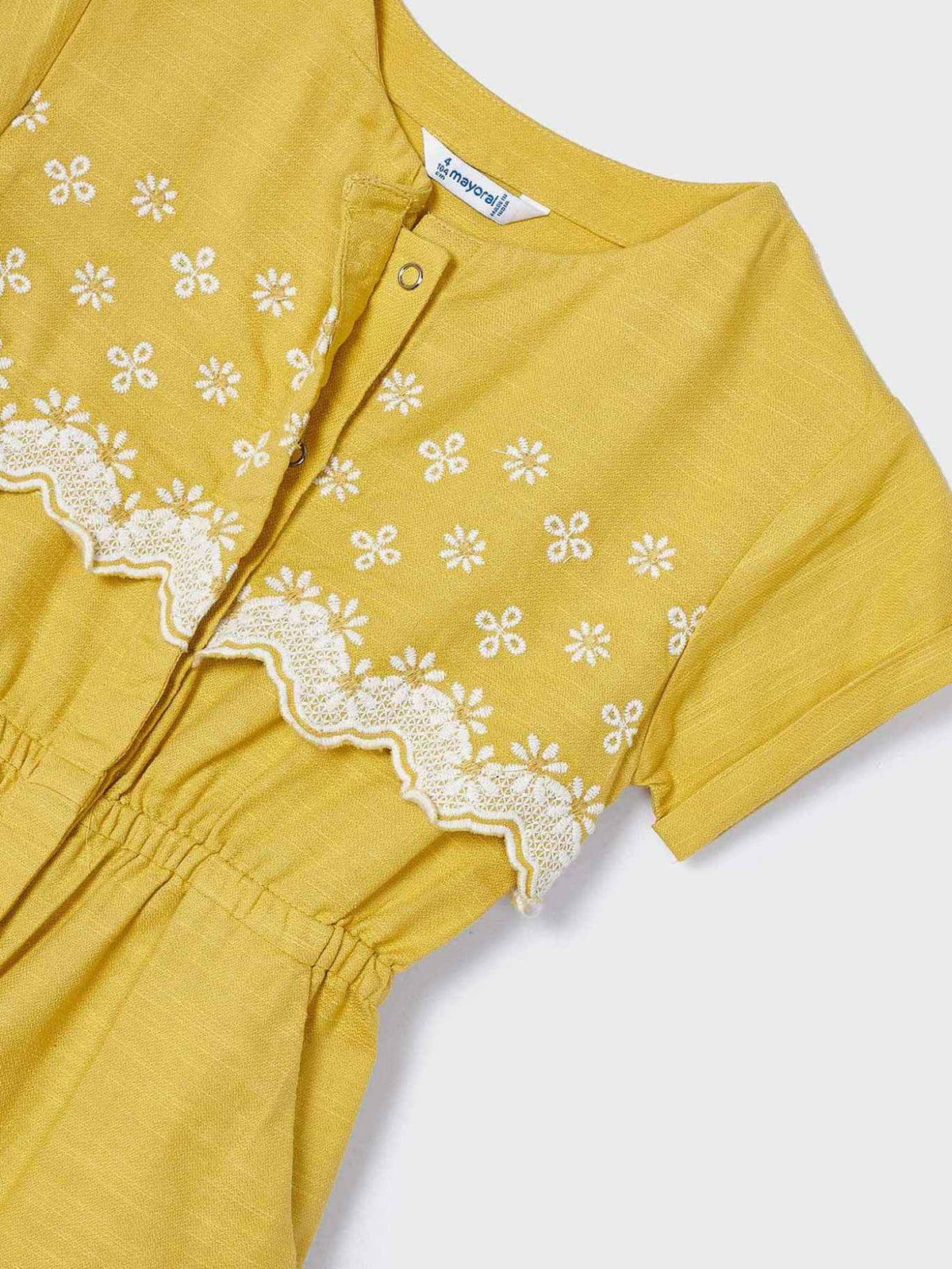 Macacão bordado Mel (Amarelo Ocre)  para Menina - Mayoral