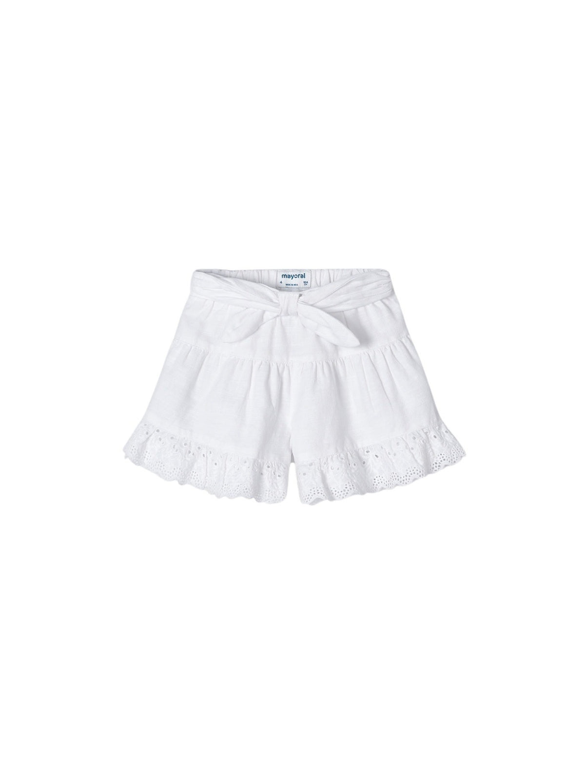 Saia calção laço Branco (Branco)  para Menina - Mayoral