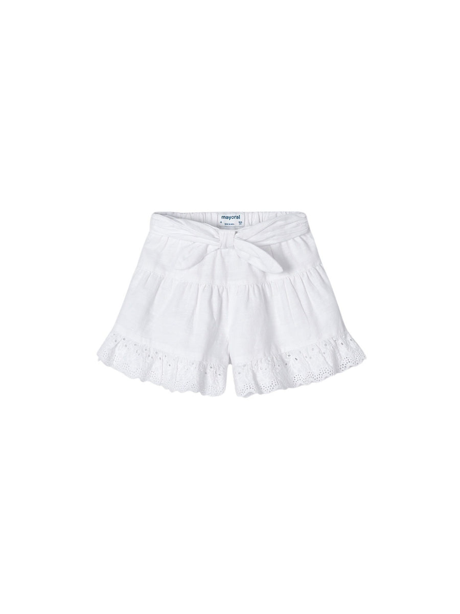 Saia calção laço Branco (Branco)  para Menina - Mayoral