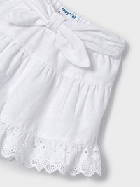 Saia calção laço Branco (Branco)  para Menina - Mayoral