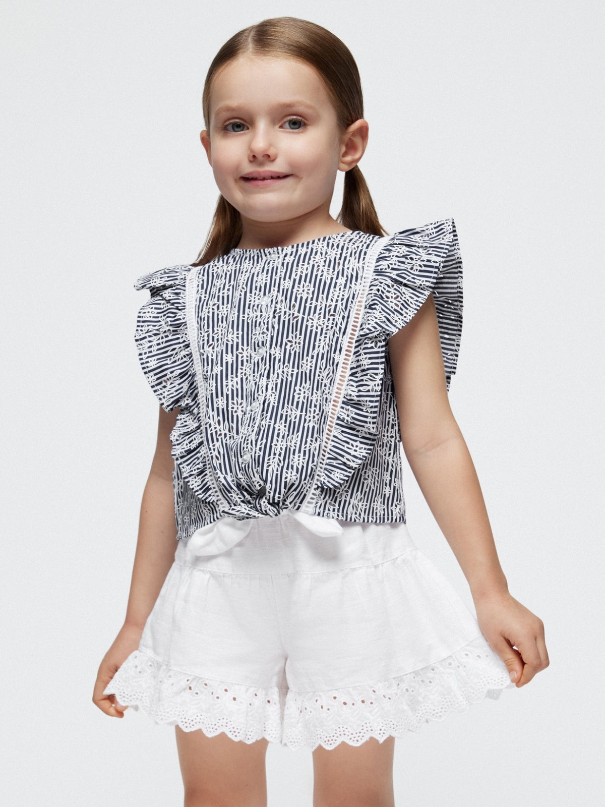 Saia calção laço Branco (Branco)  para Menina - Mayoral
