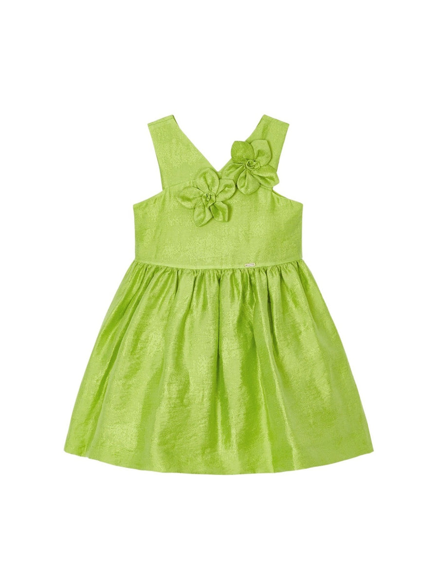 Vestido flores 3d Kiwi (Verde Alface)  para Menina - Mayoral