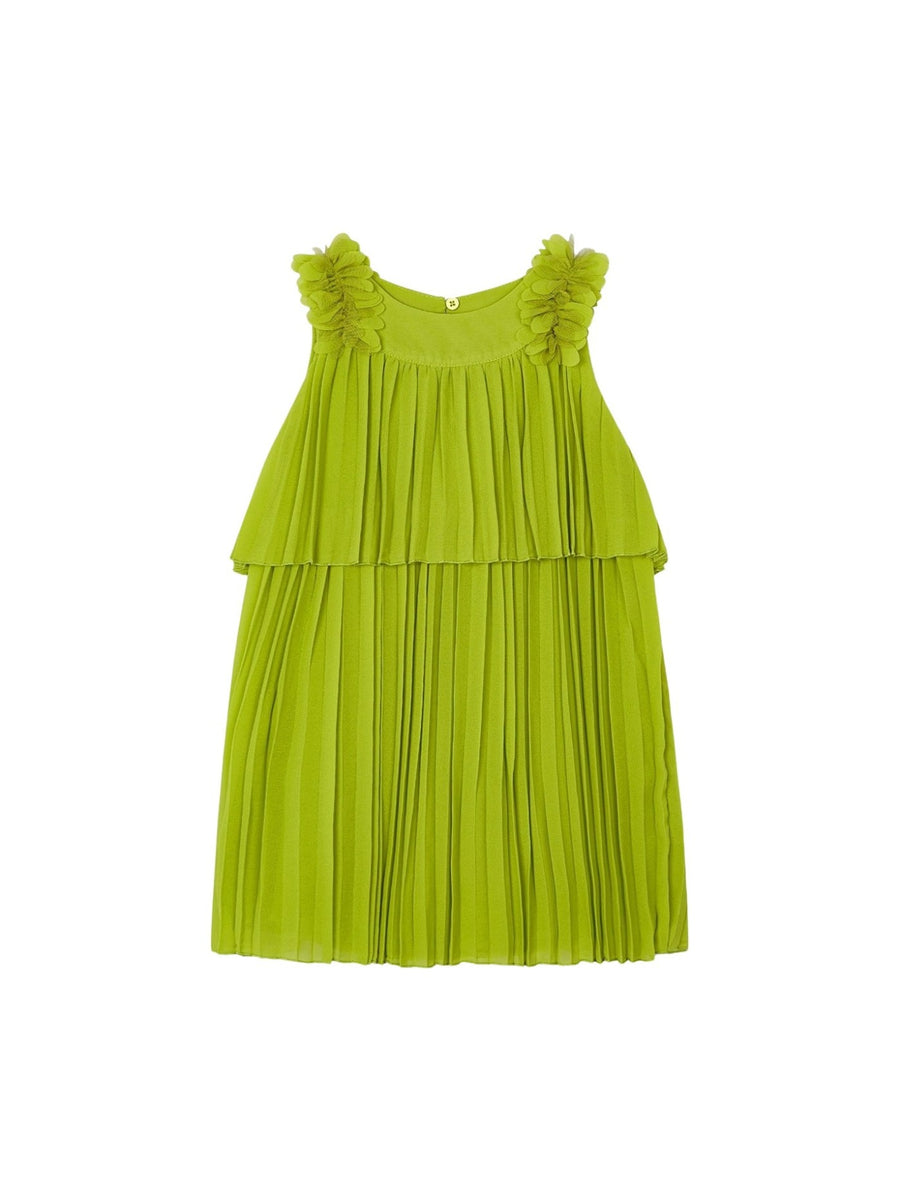 Vestido plissado Kiwi (Verde Alface)  para Menina - Mayoral