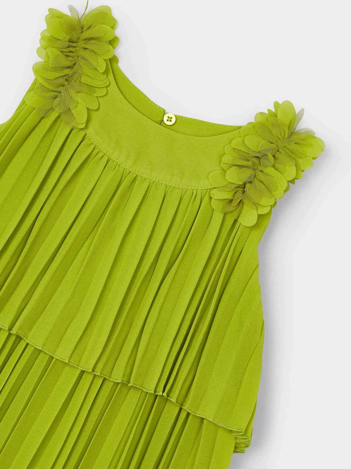 Vestido plissado Kiwi (Verde Alface)  para Menina - Mayoral