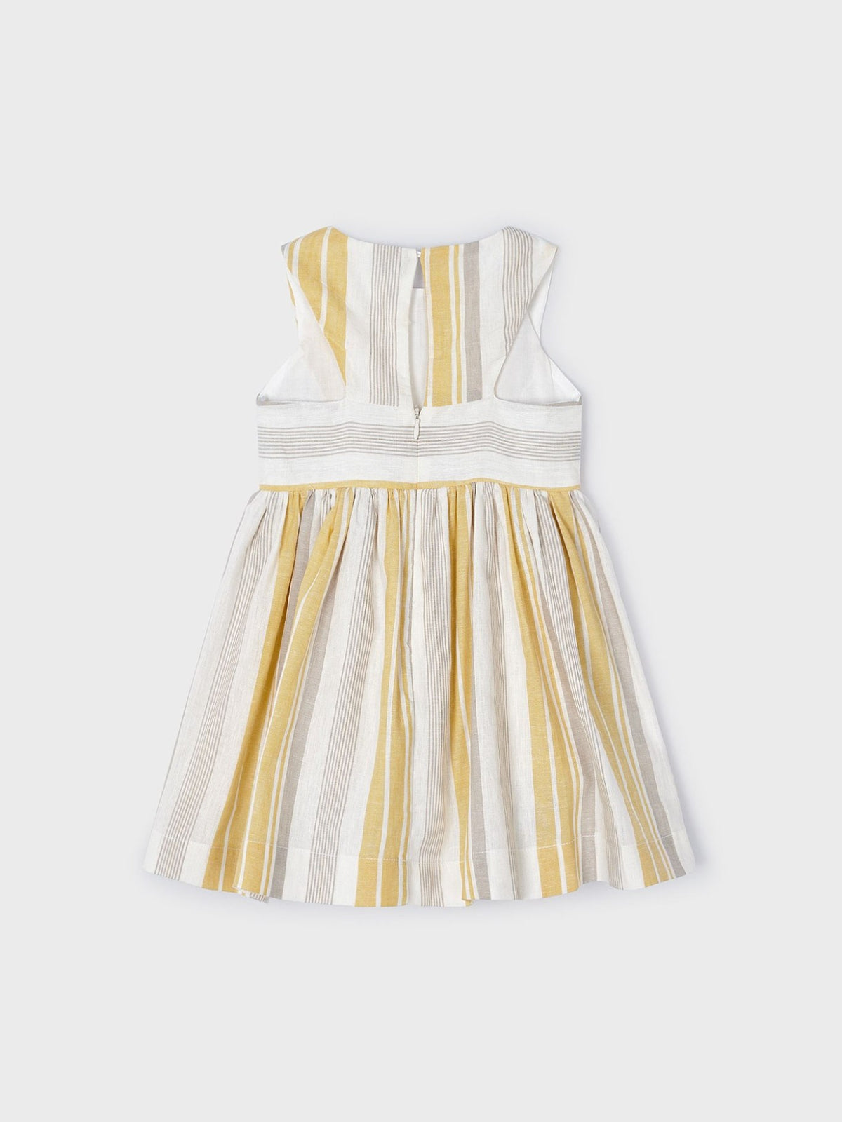 Vestido riscas c/laço Mel (Amarelo Ocre)  para Menina - Mayoral
