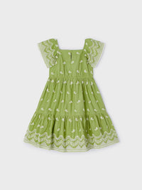 Vestido bordado Maçã (Verde Alface)  para Menina - Mayoral