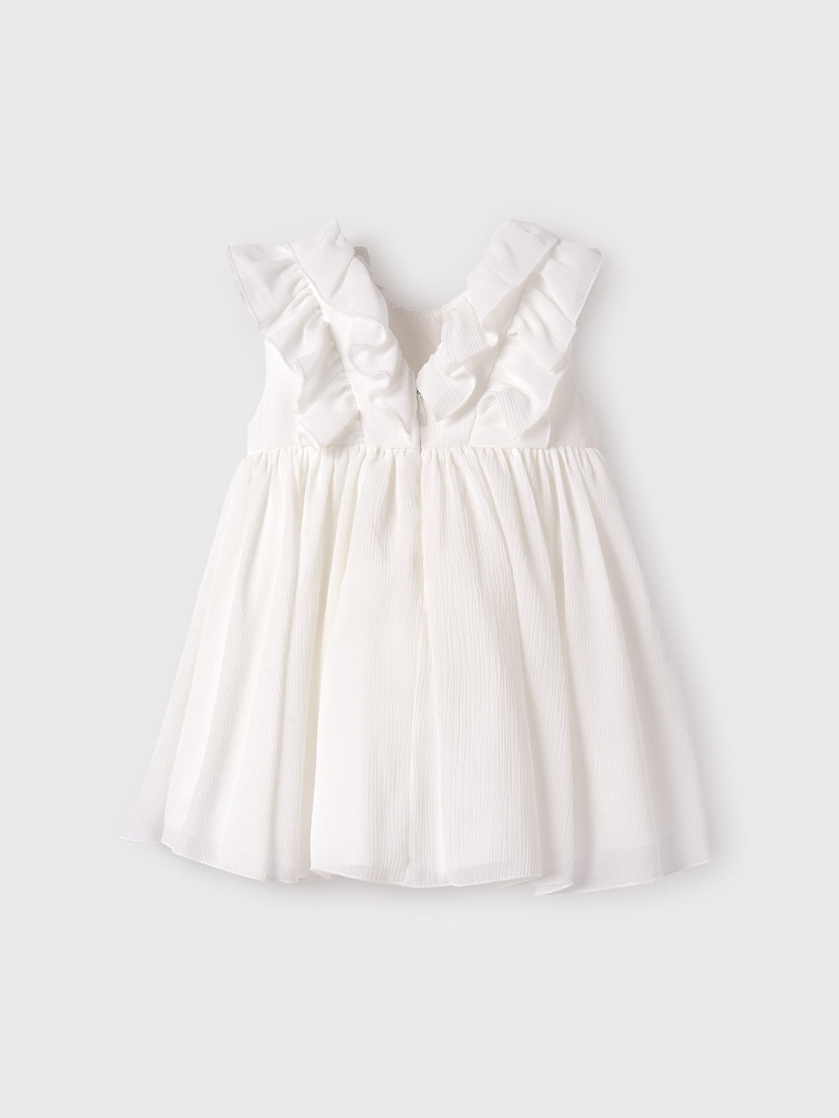 Vestido gase bambula Nata (Creme / Pérola)  para Bebé Menina - Abel & Lula