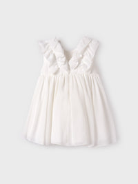 Vestido gase bambula Nata (Creme / Pérola)  para Bebé Menina - Abel & Lula