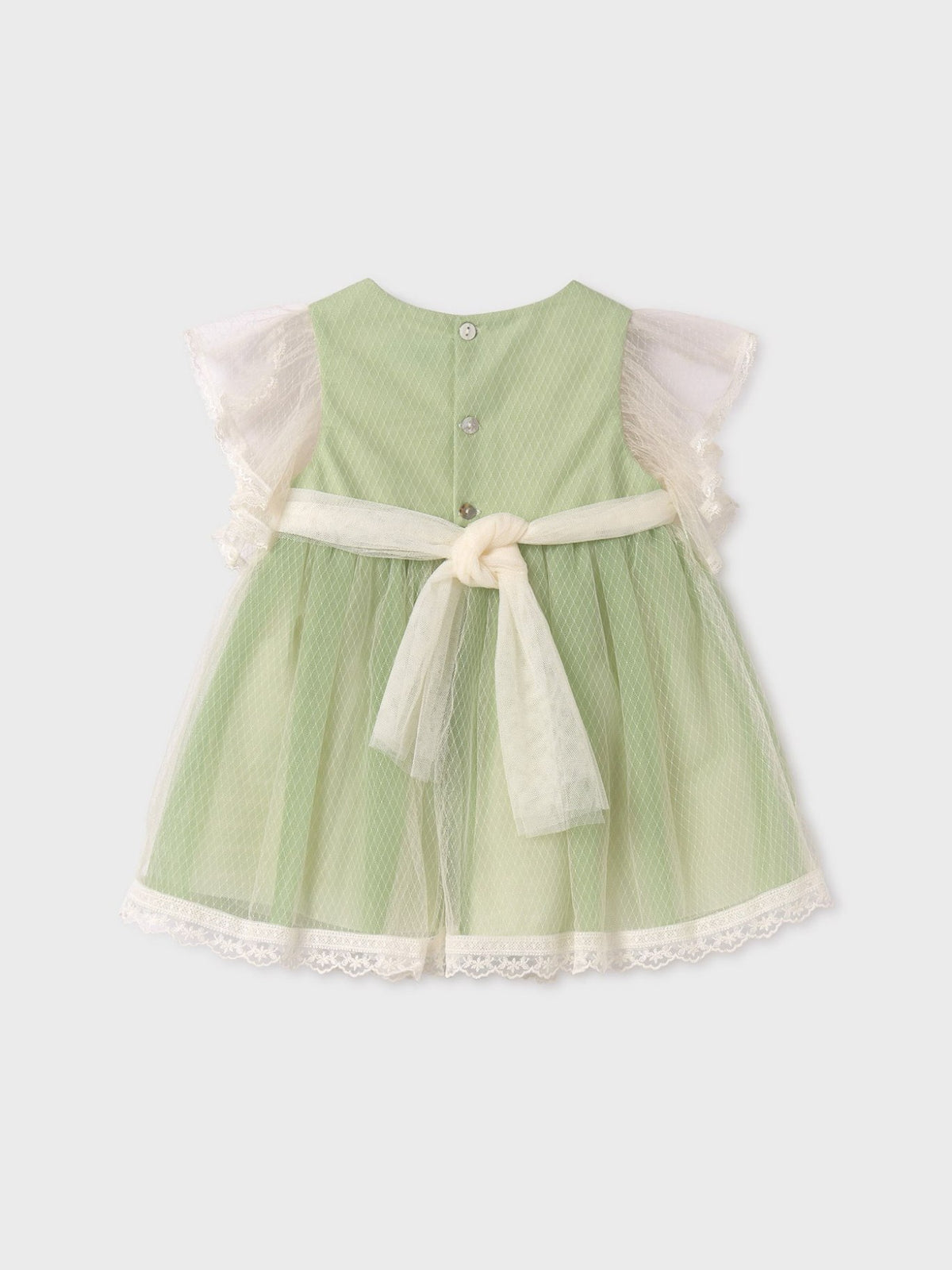 Vestido tule lusangos Verde (Verde)  para Bebé Menina - Abel & Lula