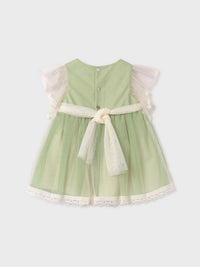 Vestido tule lusangos Verde (Verde)  para Bebé Menina - Abel & Lula