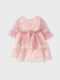 Vestido tule plumeti Blush (Rosa Velho)  para Bebé Menina - Abel & Lula