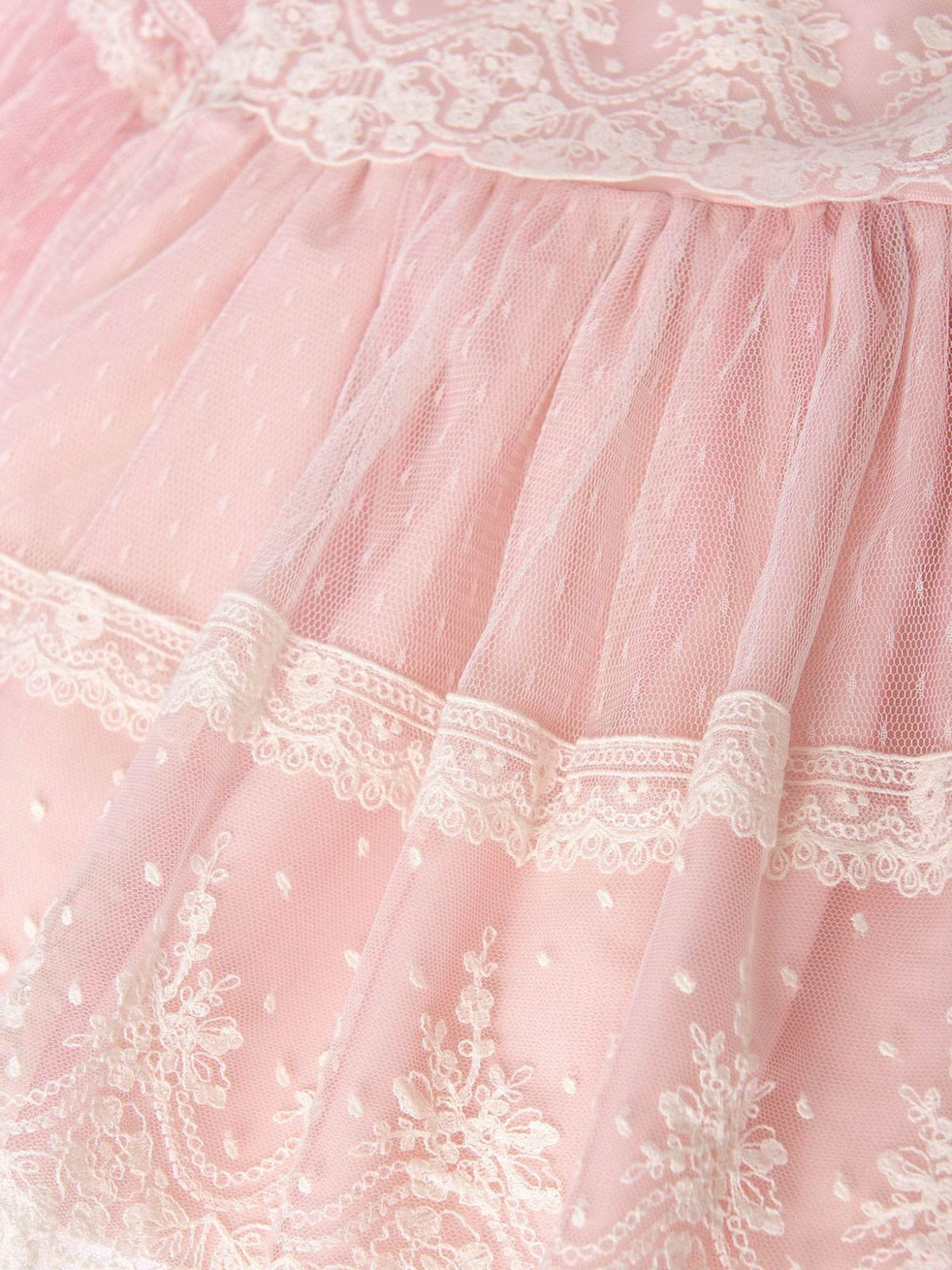 Vestido tule plumeti Blush (Rosa Velho)  para Bebé Menina - Abel & Lula