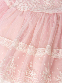 Vestido tule plumeti Blush (Rosa Velho)  para Bebé Menina - Abel & Lula