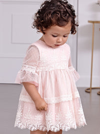 Vestido tule plumeti Blush (Rosa Velho)  para Bebé Menina - Abel & Lula