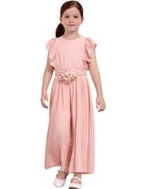 Macacão plissado Rosa (Rosa)  para Menina - Abel & Lula