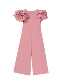 Macacão crepe fluido Blush (Rosa Velho)  para Menina - Abel & Lula