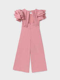 Macacão crepe fluido Blush (Rosa Velho)  para Menina - Abel & Lula